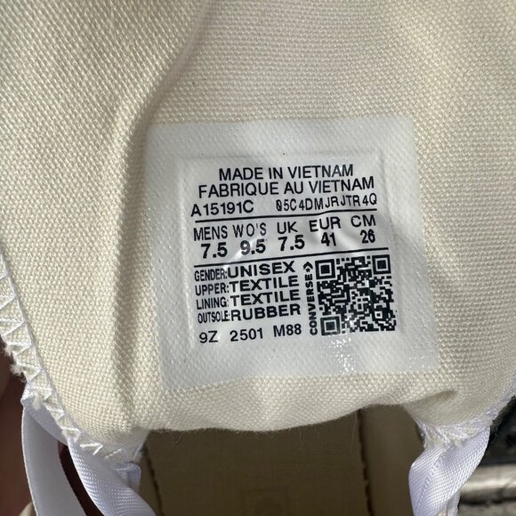 ❤️Converse Chuck 70 Hi Bow Pleated 9.5 Women Shoes Elegant Sneaker White A15191C - Picture 12 of 12